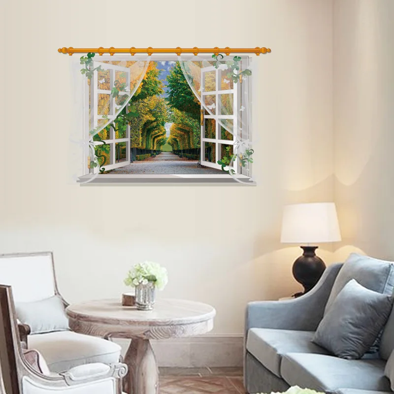 Screen window scenery false window landscape wall decal environmental protection Removable Wall Sticker
Screen window scenery false window landscape wall decal environmental protection Removable Wall Sticker