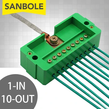 One-in-ten-out Wiring Terminal Block Distribution Box FJ6 Single-pole Household Wire Post Splitter 1-in 10-out Copper Connector
One-in-ten-out Wiring Terminal Block Distribution Box FJ6 Single-pole Household Wire Post Splitter 1-in 10-out Copper Connector