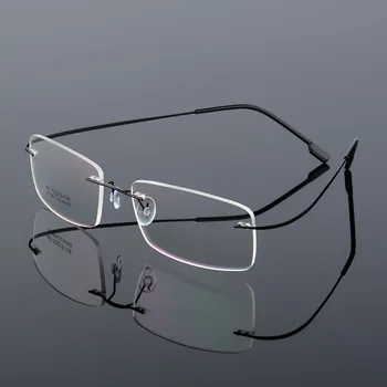 Titanium Alloy Glasses Frame Super Elastic Flexible Memory Metal Rimless Eyeglasses Oculos De Grau Glasses Optical Glasses Frame
Titanium Alloy Glasses Frame Super Elastic Flexible Memory Metal Rimless Eyeglasses Oculos De Grau Glasses Optical Glasses Frame