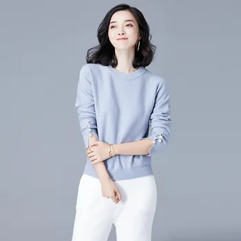 2019 new Korean women's wear looks thin, fresh, elegant, gentle and multi-color solid color Pullover women sweater
2019 new Korean women's wear looks thin, fresh, elegant, gentle and multi-color solid color Pullover women sweater