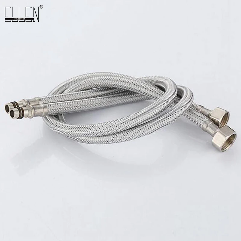 

60cm Plumbing Hose 1 Pair G1/2" G3/8"Stainless Steel Flexible Cold / Hot mixer Faucet Water Supply Pipe Hoses Bathroom Parts 03