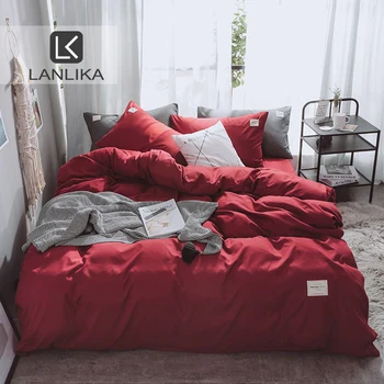 Lanlika Red Bedding Set Double Flat Sheet Duvet Cover Set Bed Linen Cotton Pillowcase Bedspread Bedclothes Adult Home Textiles
Lanlika Red Bedding Set Double Flat Sheet Duvet Cover Set Bed Linen Cotton Pillowcase Bedspread Bedclothes Adult Home Textiles