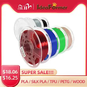 Ideaformer 3D Printer Filament 1.75mm 0.8/1KG PLA/SilkPLA/PETG/TPU 3D Plastic Printing Filament Shipping From Overseas Warehouse
Ideaformer 3D Printer Filament 1.75mm 0.8/1KG PLA/SilkPLA/PETG/TPU 3D Plastic Printing Filament Shipping From Overseas Warehouse
