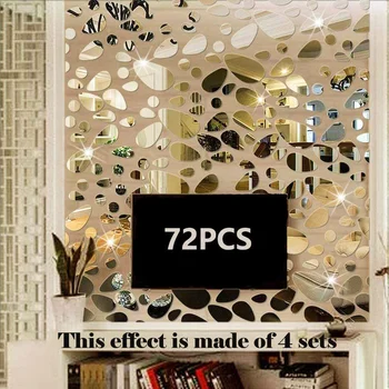 72PCS Silver Mirror Decals Acrylic Cobblestone Shape DIY Wall Mirror Stickers Home Decoration
72PCS Silver Mirror Decals Acrylic Cobblestone Shape DIY Wall Mirror Stickers Home Decoration