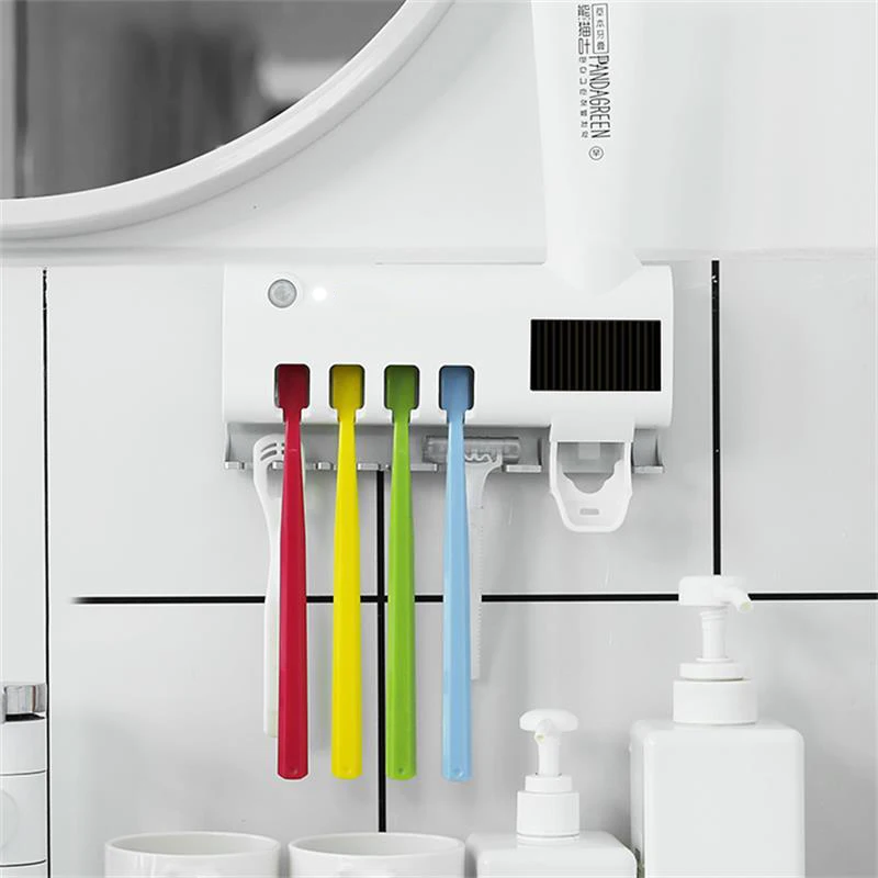 Toothbrush Disinfectant Solar Energy UV Brush Cleaning Storage Bathroom Toothpaste Dispenser Holder Sanitizer
Toothbrush Disinfectant Solar Energy UV Brush Cleaning Storage Bathroom Toothpaste Dispenser Holder Sanitizer
