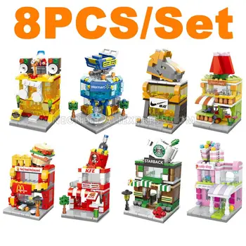 City Mini Street Retail Store Food Candy Pizza Shop Building Kits Blocks Scene Sets Architecture Child Kids Toys Market View 
City Mini Street Retail Store Food Candy Pizza Shop Building Kits Blocks Scene Sets Architecture Child Kids Toys Market View