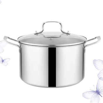 1Pc Stainless Steel Stockpot Multifunction Soup Pot Durable Steamed Pot Cookware Pot for Home Kitchen Cooking Resturant (Silver)
1Pc Stainless Steel Stockpot Multifunction Soup Pot Durable Steamed Pot Cookware Pot for Home Kitchen Cooking Resturant (Silver)