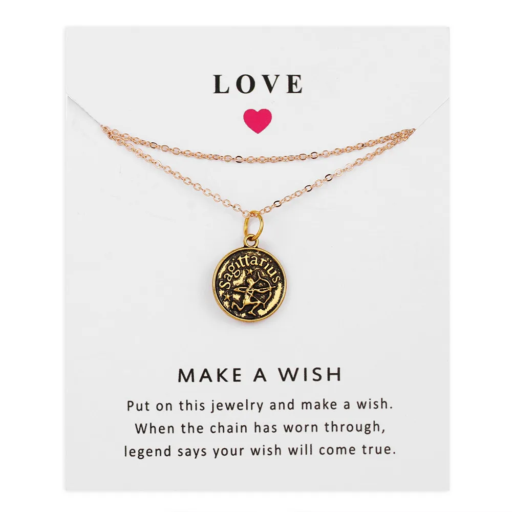 1 PCS 12 Constellation Necklaces Keepsake Jewelry Virgo Taurus Leo Gemini Fashion for women with wish card
1 PCS 12 Constellation Necklaces Keepsake Jewelry Virgo Taurus Leo Gemini Fashion for women with wish card