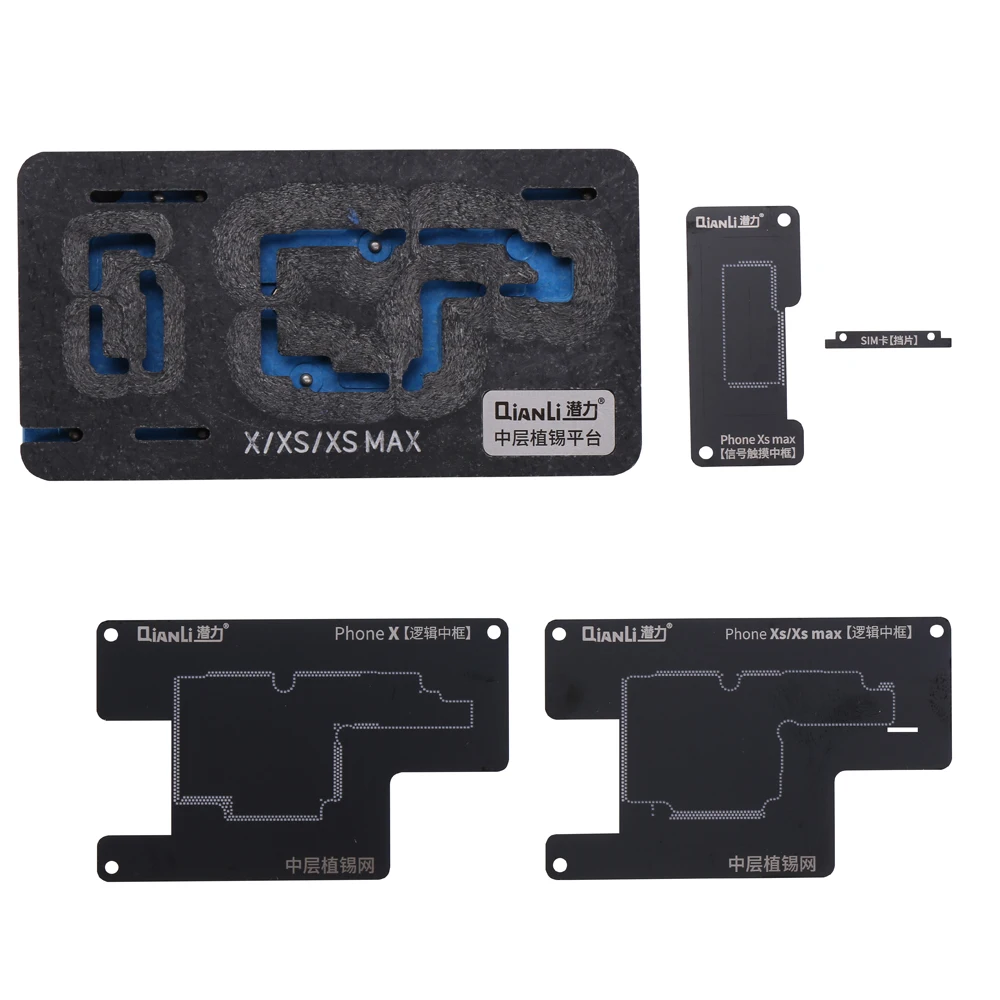 QianLi Mainboard Middle Layer Board BGA Reballing Stencil Plant Tin Platform for iPhone X/XS/XS MAX Logic Board Rework Tool
QianLi Mainboard Middle Layer Board BGA Reballing Stencil Plant Tin Platform for iPhone X/XS/XS MAX Logic Board Rework Tool