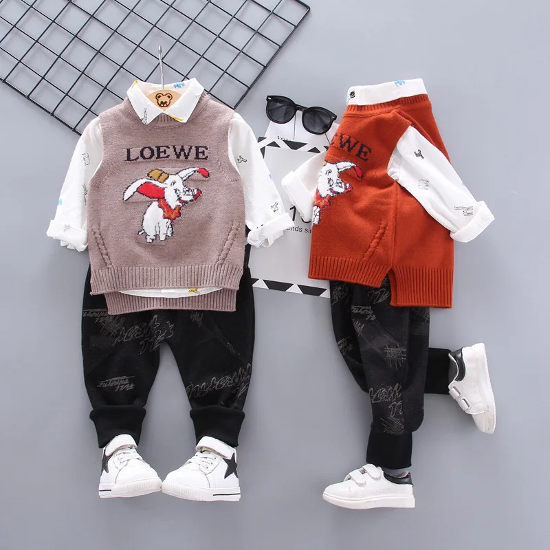 2019 Fashion New Style Autumn Clothing Korean-style Children Baby Cartoon Dumbo Sweater CHILDREN'S Sweater Three-piece Set
2019 Fashion New Style Autumn Clothing Korean-style Children Baby Cartoon Dumbo Sweater CHILDREN'S Sweater Three-piece Set