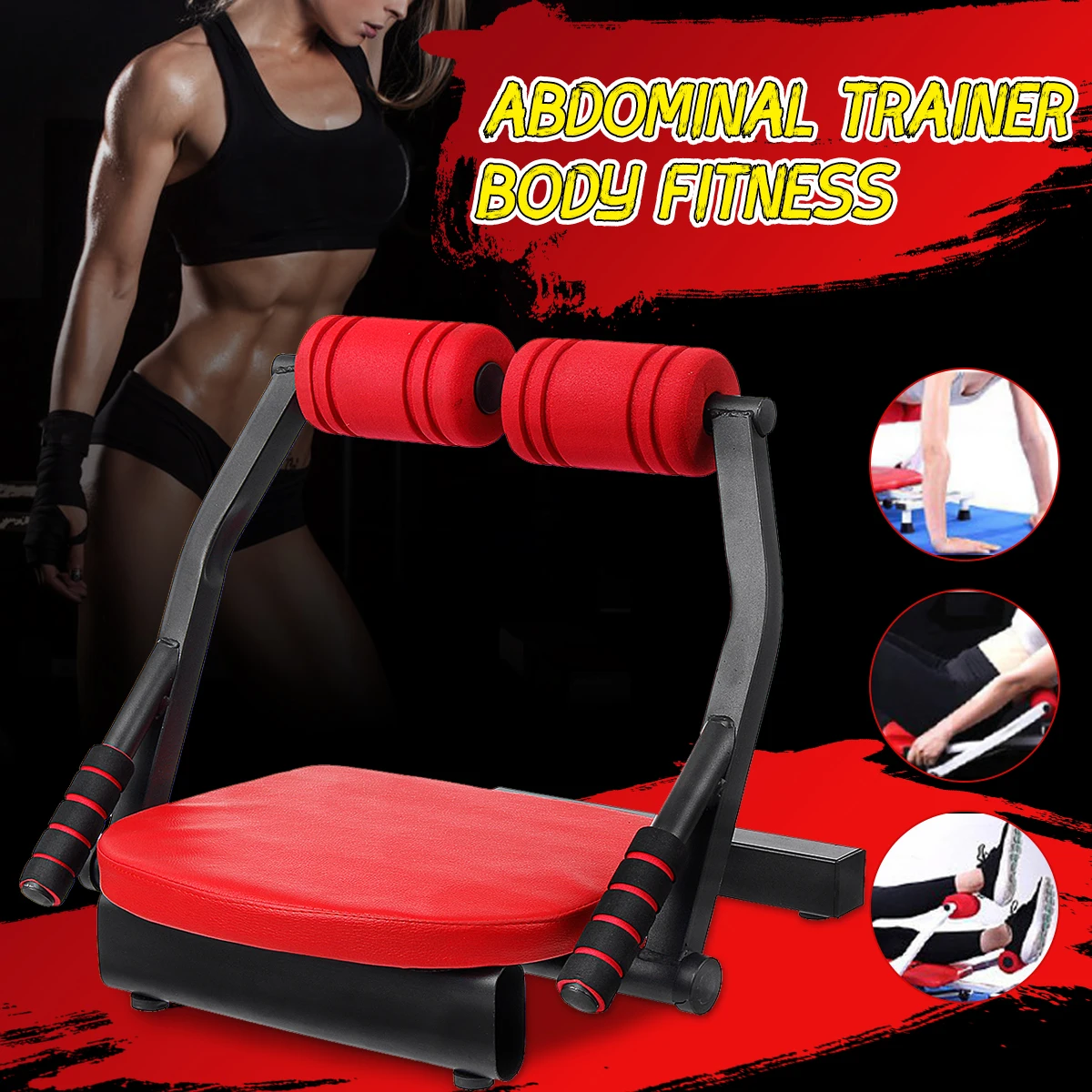 

Ab Sit-ups Fitness Abdominal Trainer 6 in 1 Exercise Machine Home Gym Body Building Integrated Fitness Equipment Multifunction