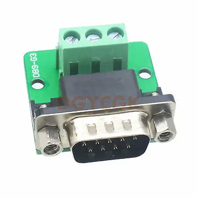 DHL/EMS 50 Sets*DB9 D-SUB male to 3 Pin RXD TXD GND port Terminal Breakout SCREW RS232/422/485 -h2
DHL/EMS 50 Sets*DB9 D-SUB male to 3 Pin RXD TXD GND port Terminal Breakout SCREW RS232/422/485 -h2