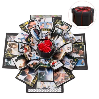 Valentine DIY Explosion Box Surprise Gift Paper Box Handmade Memory Scrapbook Photo Album Anniversary Birthday Gifts
Valentine DIY Explosion Box Surprise Gift Paper Box Handmade Memory Scrapbook Photo Album Anniversary Birthday Gifts