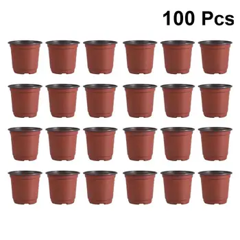 100PCS Mini Plastic Flower Pot Flower Vase Breathable Flower Pot Succulents Flower Pot Flowerpot - Diameter 90mm (Brown)
100PCS Mini Plastic Flower Pot Flower Vase Breathable Flower Pot Succulents Flower Pot Flowerpot - Diameter 90mm (Brown)