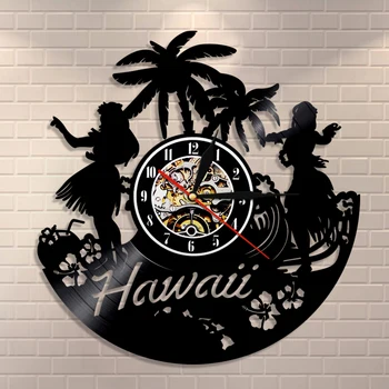 Hawaii Wall Clock Hawaiian Luau Party Wall Art Home Decor Vinyl Record Clock Hawaiian Beach Palm Scenery Vintage Summer Ornament
Hawaii Wall Clock Hawaiian Luau Party Wall Art Home Decor Vinyl Record Clock Hawaiian Beach Palm Scenery Vintage Summer Ornament