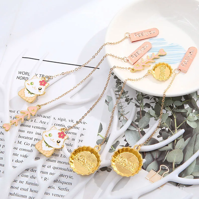 Cute Cat Fish Bones Bookmarks Creative Metallic Pendant Book Mark For Book Kids Gift School Office Supplies Korean Stationery
Cute Cat Fish Bones Bookmarks Creative Metallic Pendant Book Mark For Book Kids Gift School Office Supplies Korean Stationery
