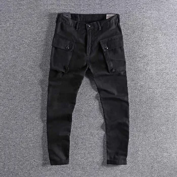 Japanese retro overalls, big pockets, comfortable and self-cultivating overalls, straight cylinder overalls men's casual pants 
Japanese retro overalls, big pockets, comfortable and self-cultivating overalls, straight cylinder overalls men's casual pants