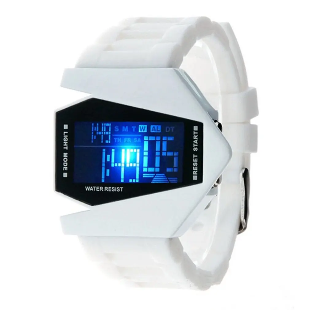 Fighter LED Fashion Sports Watch Neutral world time Step count Luminous GMT two places Alarm illumination
Fighter LED Fashion Sports Watch Neutral world time Step count Luminous GMT two places Alarm illumination