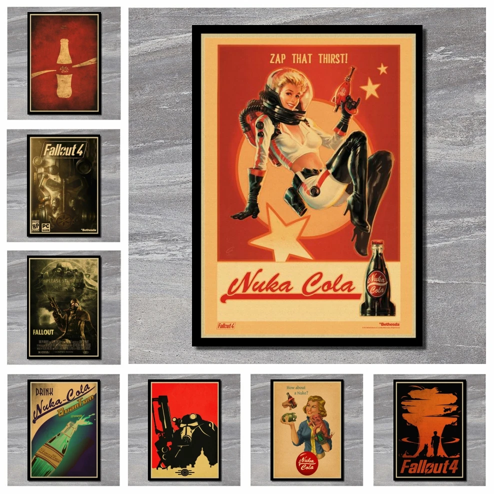Fallout игровой постер Бар детская комната Домашний декор игра Рисунок ретро крафт