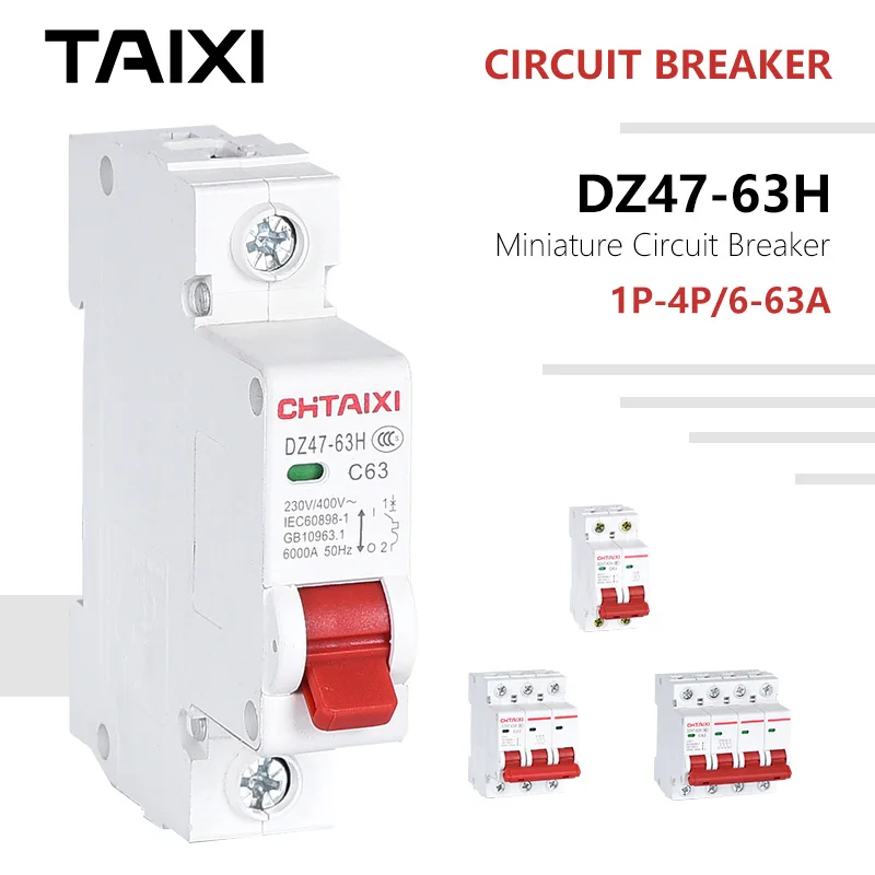 DZ47-63H Miniature Circuit Breakers for Household and Distribution box and Mechanical Equipment Motor Overloa Protection
DZ47-63H Miniature Circuit Breakers for Household and Distribution box and Mechanical Equipment Motor Overloa Protection