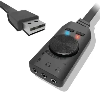 Virtual 7.1-Channel USB Sound Card Adapter External 2.0 Audio Stereo Sound Card Converter, 3.5mm Headset Headphone PC Laptop
Virtual 7.1-Channel USB Sound Card Adapter External 2.0 Audio Stereo Sound Card Converter, 3.5mm Headset Headphone PC Laptop