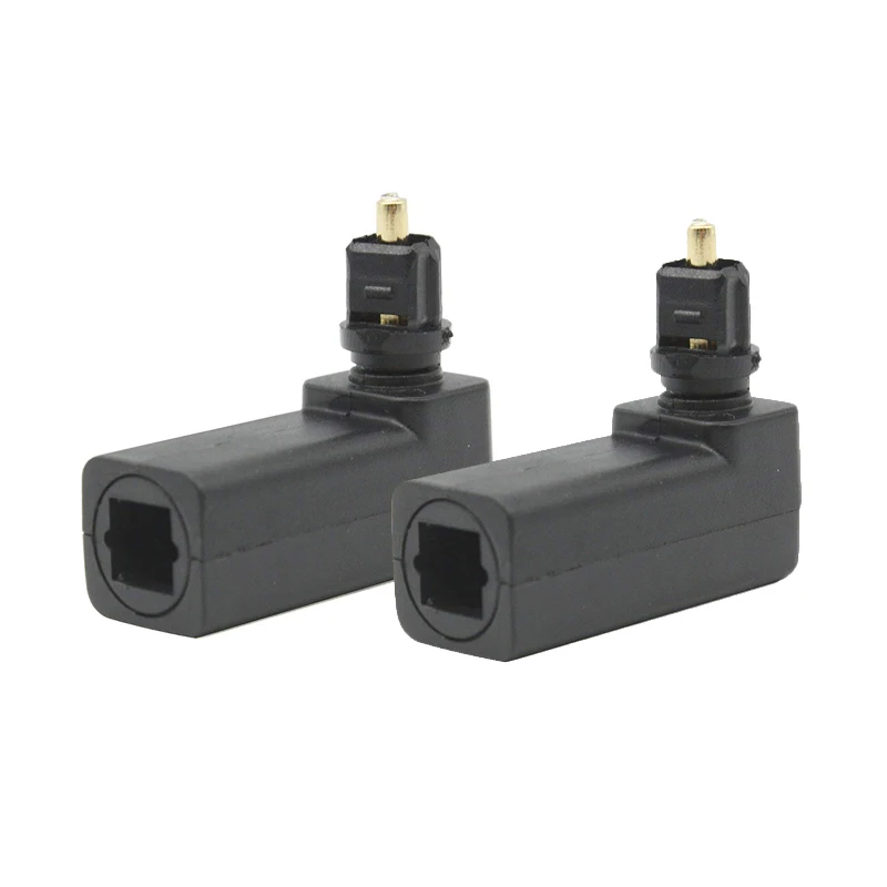 Pack of 2 360 Degree Digital Fiber Optic Toslink Right Angle 90 Degree Female to 3.5 mm Mini Male Optical Audio Connector Adapte
Pack of 2 360 Degree Digital Fiber Optic Toslink Right Angle 90 Degree Female to 3.5 mm Mini Male Optical Audio Connector Adapte