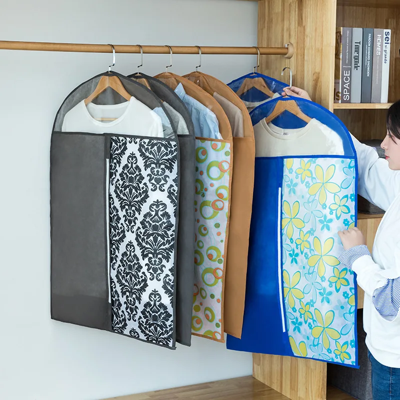 Modern Printing Non-woven Fabric Hanging Pocket Solid Color Garment Dustproof Cover Bags Clear Clothing Covers DW154
Modern Printing Non-woven Fabric Hanging Pocket Solid Color Garment Dustproof Cover Bags Clear Clothing Covers DW154