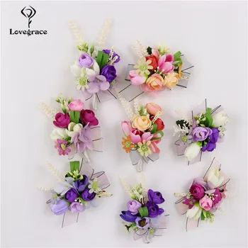 Lovegrace Wedding Boutonniere Groomsmen Flower Silk Rose Bridesmaid Wrist Corsage Girl Bracelet Rose Lily Wedding Brooch Pins
Lovegrace Wedding Boutonniere Groomsmen Flower Silk Rose Bridesmaid Wrist Corsage Girl Bracelet Rose Lily Wedding Brooch Pins