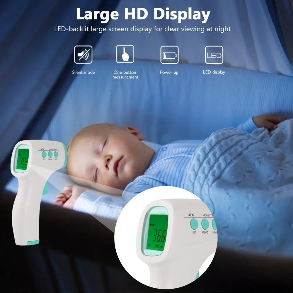 2020-AFK Handheld Infrared Thermometer High Precision Portable Thermometer Non-Contact Body Infrared Thermometer
2020-AFK Handheld Infrared Thermometer High Precision Portable Thermometer Non-Contact Body Infrared Thermometer