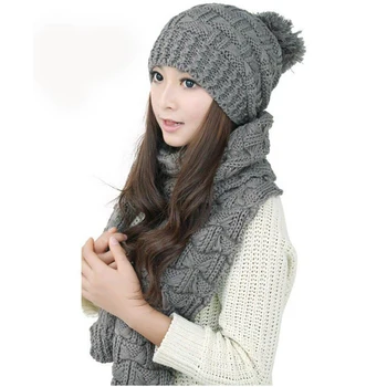 2 pcs/set Fashion Warm Autumn Winter Wool scarf hat set for Women Thicken Windproof Knitted Scarf Female Beanie Cap Scarf
2 pcs/set Fashion Warm Autumn Winter Wool scarf hat set for Women Thicken Windproof Knitted Scarf Female Beanie Cap Scarf