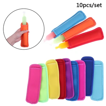 10Pcs Colorful Popsicle Holders Neoprene Pop Ice Sleeves Cream Holder Kids Freezer Reusable Summer Icy Block Lolly Food Ice Pack
10Pcs Colorful Popsicle Holders Neoprene Pop Ice Sleeves Cream Holder Kids Freezer Reusable Summer Icy Block Lolly Food Ice Pack