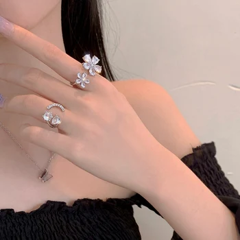 MENGJIQIAO Elegant Shiny Zircon Flower Hand Knuckle Rings For Women Fashion Adjustable Rings Finger Ring Accessories Jewelry
MENGJIQIAO Elegant Shiny Zircon Flower Hand Knuckle Rings For Women Fashion Adjustable Rings Finger Ring Accessories Jewelry