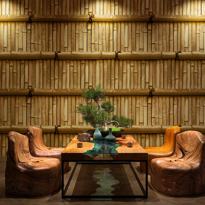 Retro Chinese Style Bamboo Wood Grain 3D Wallpaper Roll for Restaurant Store Library Study Room Decor PVC Waterproof Wall Paper
Retro Chinese Style Bamboo Wood Grain 3D Wallpaper Roll for Restaurant Store Library Study Room Decor PVC Waterproof Wall Paper