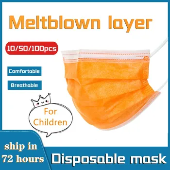 

In stock Disposable Mask Nonwoven 3Ply Filter Mask Mouth Face Mask Anti Dust Protective Breathable Earloops Masks for Child kids