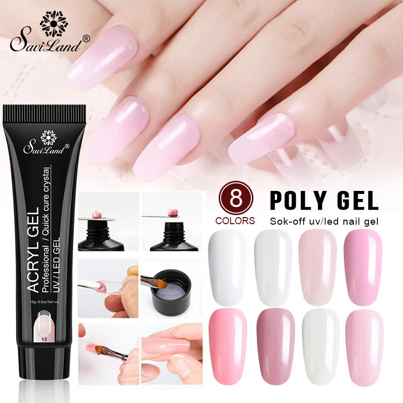 Saviland 15ml Poly Gel Pink White Manicure Quick Extension Builder Poly Gel Nail Gel Polish Camouflage UV LED Gel Varnish
Saviland 15ml Poly Gel Pink White Manicure Quick Extension Builder Poly Gel Nail Gel Polish Camouflage UV LED Gel Varnish