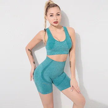 NORMOV Seamless Two-Piece Set Women Mesh Elastic High Waist Workout Short Pants Set Female Fitness Gather Push Up Bra Sets Femme
NORMOV Seamless Two-Piece Set Women Mesh Elastic High Waist Workout Short Pants Set Female Fitness Gather Push Up Bra Sets Femme