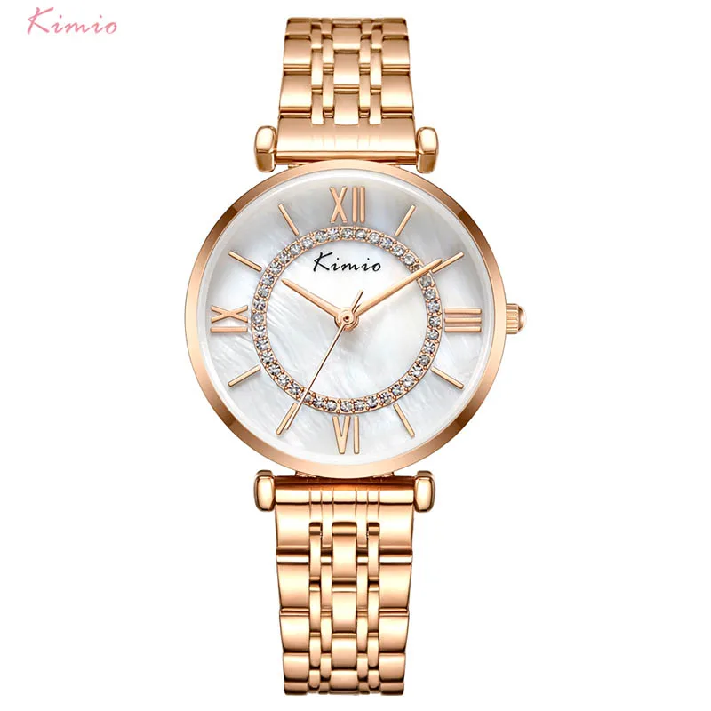 Kimio Women's Wristwatch Fashion Roman Digital Quartz Watch Stainless Steel Bracelet Watch Reloj De Mujer Acero Inoxidable 2019
Kimio Women's Wristwatch Fashion Roman Digital Quartz Watch Stainless Steel Bracelet Watch Reloj De Mujer Acero Inoxidable 2019