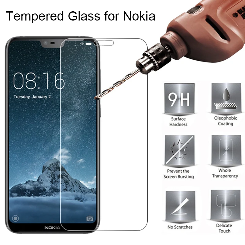 Фото Закаленное стекло для Nokia 3.1A 3.1C 3 2 1 Plus прочная защитная пленка экрана 4 защитное |