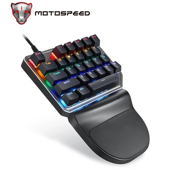 Motospeed K27 Single Hand Mechanical Computer PC PUBG Gaming Keyboard 27 key Wired USB 9 LED Backlit Tablet Desktop sticker gamr 
Motospeed K27 Single Hand Mechanical Computer PC PUBG Gaming Keyboard 27 key Wired USB 9 LED Backlit Tablet Desktop sticker gamr