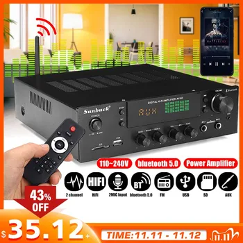 220V 2000W bluetooth Stereo Amplifier HiFi 2.0 Audio Power Remote Control Headphone Jack USB SD
220V 2000W bluetooth Stereo Amplifier HiFi 2.0 Audio Power Remote Control Headphone Jack USB SD