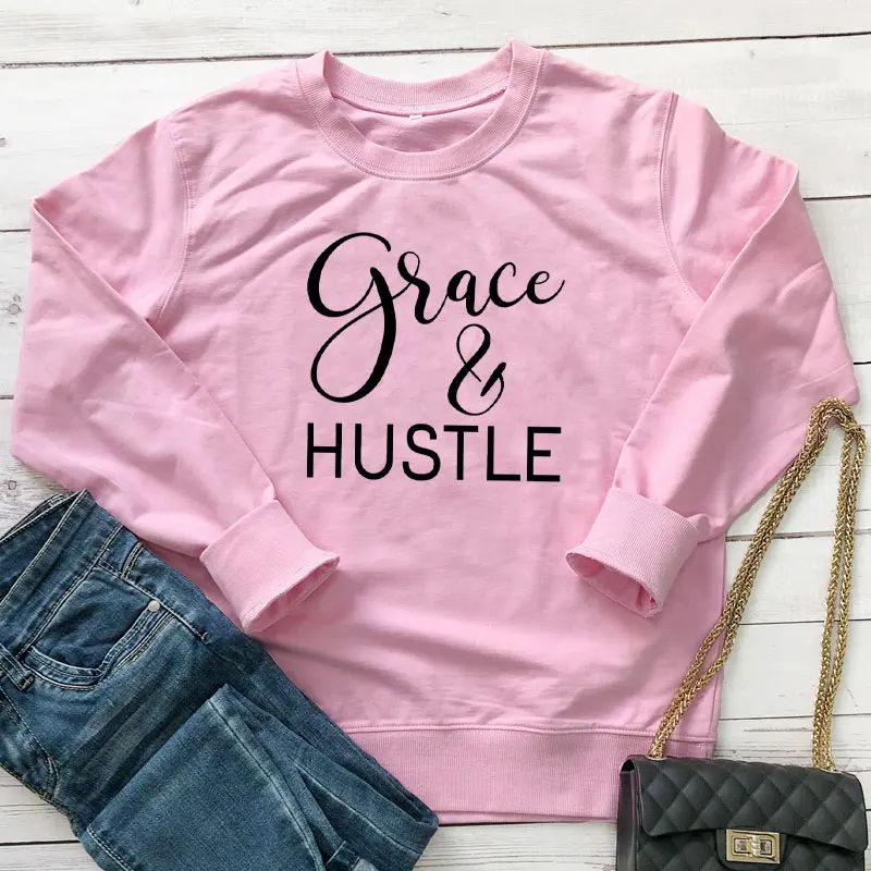 Grace & Hustle Religious Christian Sweatshirt Trendy Women Inspiration Pullovers Casual Crewneck Hoodies Streetwear Drop Ship
Grace & Hustle Religious Christian Sweatshirt Trendy Women Inspiration Pullovers Casual Crewneck Hoodies Streetwear Drop Ship