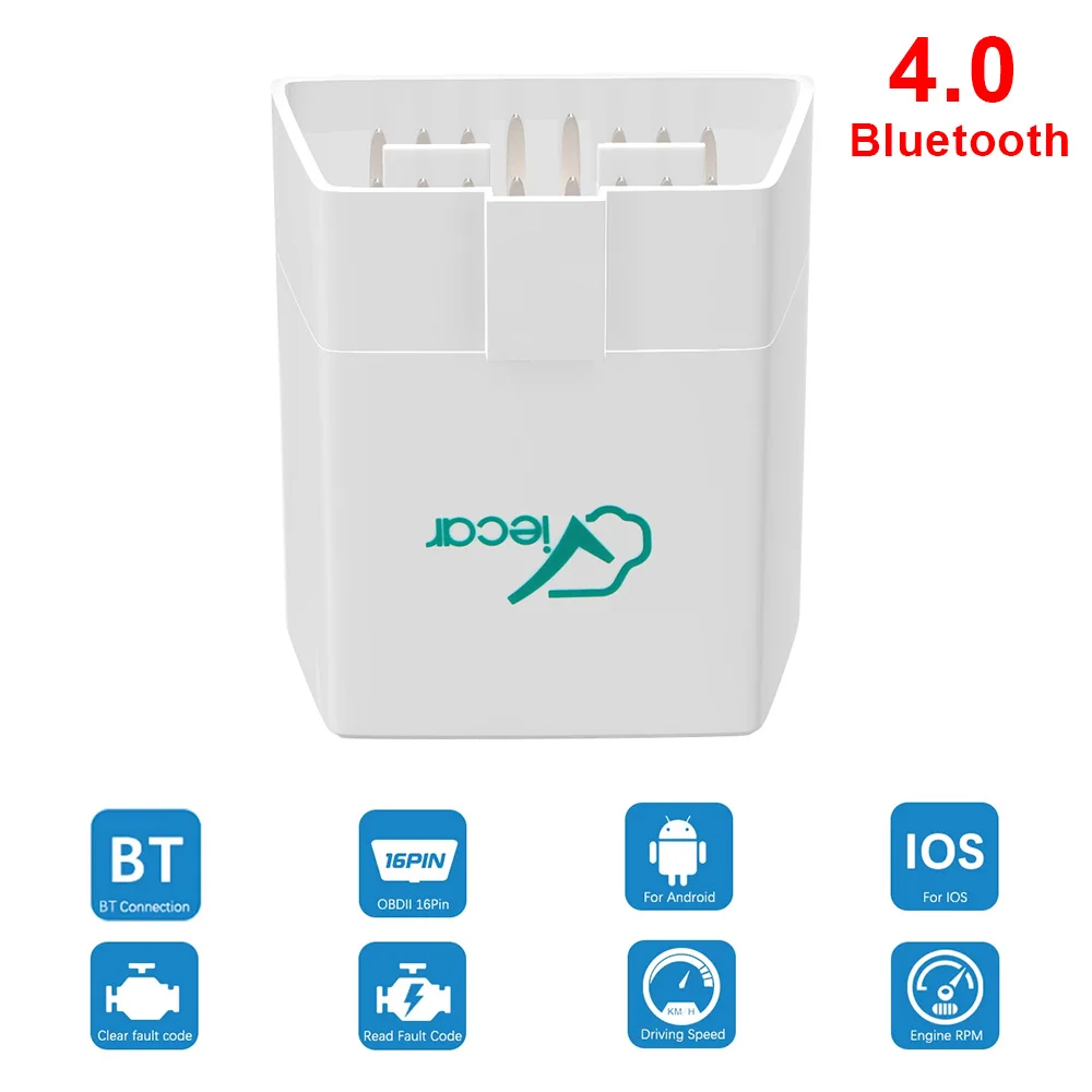 Автомобильный диагностический сканер Viecar ELM 327 V1.5 OBD2 Bluetooth 4,0 для Android/IOS
Автомобильный диагностический сканер Viecar ELM 327 V1.5 OBD2 Bluetooth 4,0 для Android/IOS