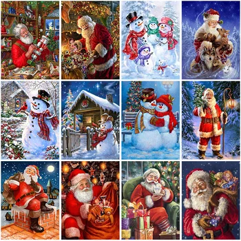 DIY Santa Claus 5D Diamond Painting Full Round Diamond Embroidery Winter Snow Cross Stitch Home Decor Mosaic Christmas Gift 
DIY Santa Claus 5D Diamond Painting Full Round Diamond Embroidery Winter Snow Cross Stitch Home Decor Mosaic Christmas Gift