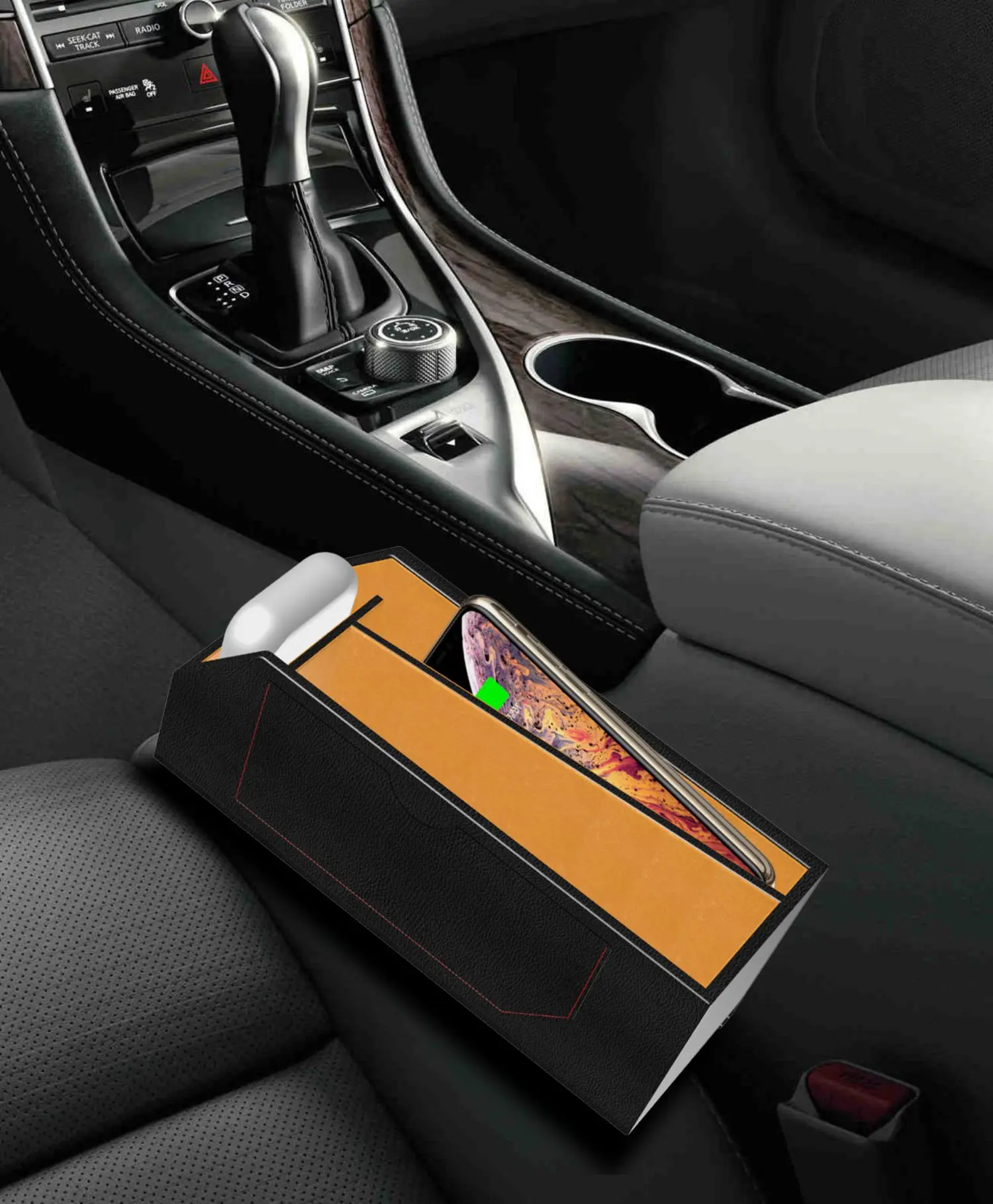 Qi Car Wireless Charger Fast Phone Wireless Charging Pad stand Phone Holder Car Storage Box For iPhone11 Samsung airpods 1 2 pro
Qi Car Wireless Charger Fast Phone Wireless Charging Pad stand Phone Holder Car Storage Box For iPhone11 Samsung airpods 1 2 pro