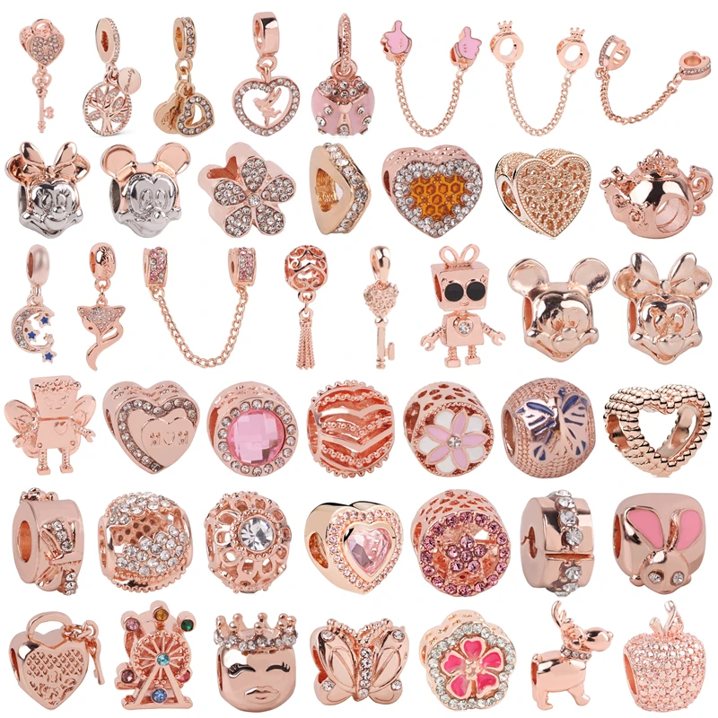 Couqcy New Fashion Christmas New 1pc Rose gold Mickey Fox Flower Key Tree DIY Bead Fit Pandora Original Charm Bracelet Gift
Couqcy New Fashion Christmas New 1pc Rose gold Mickey Fox Flower Key Tree DIY Bead Fit Pandora Original Charm Bracelet Gift