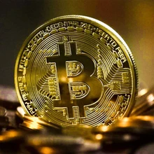 

Gold Plated Bitcoin Coin Collectible Art Collection Gift Physical commemorative Casascius Bit BTC Metal Antique Imitation