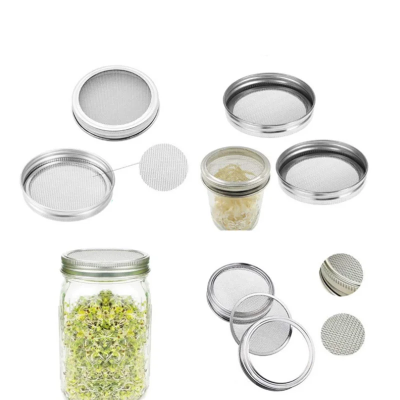 Seed Sprouting Screen Lids Filters Creative Sprouting Lids Strainer Lid Filter for Wide Mouth Ball Canning 2020 New Arrive Hot S
Seed Sprouting Screen Lids Filters Creative Sprouting Lids Strainer Lid Filter for Wide Mouth Ball Canning 2020 New Arrive Hot S