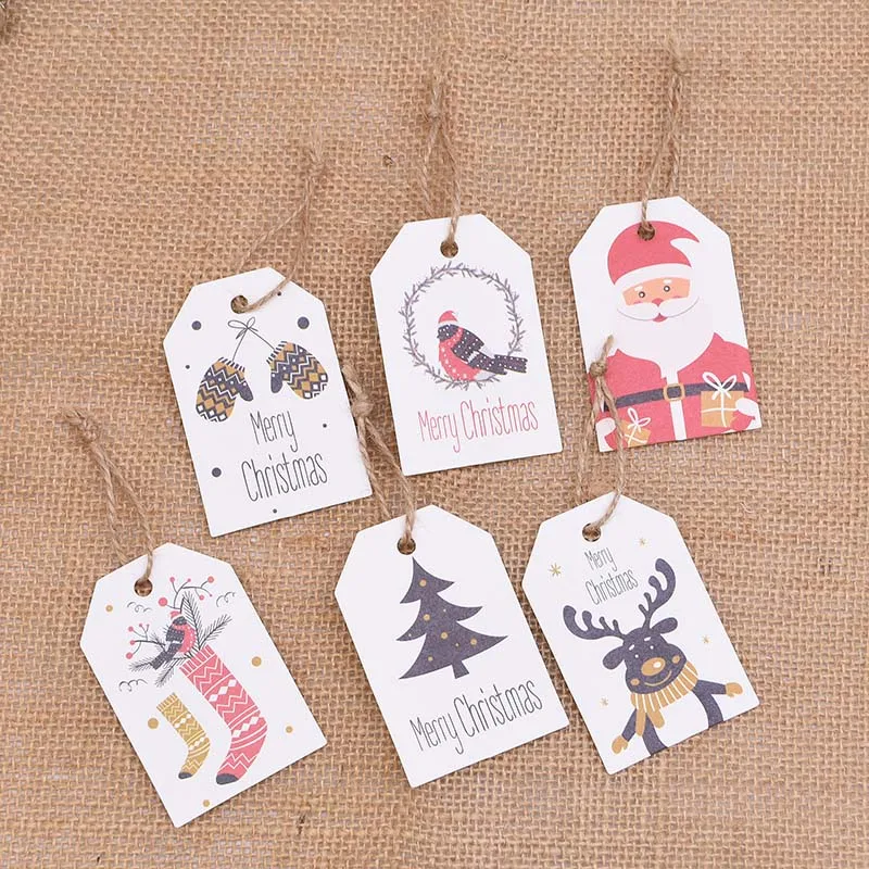 50pcs Christmas Gift Tags Paper Label Card Gift Packing DIY Hang Tags with Rope for Xmas New Year Natal Noel Navidad Decoration
50pcs Christmas Gift Tags Paper Label Card Gift Packing DIY Hang Tags with Rope for Xmas New Year Natal Noel Navidad Decoration