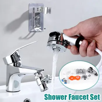 1 Set Wall Mounted Shower Faucet Set Handheld Multi Function Bathroom Kitchen Spray Mixer Spout Tap For Pet Shower Wash Hair
1 Set Wall Mounted Shower Faucet Set Handheld Multi Function Bathroom Kitchen Spray Mixer Spout Tap For Pet Shower Wash Hair