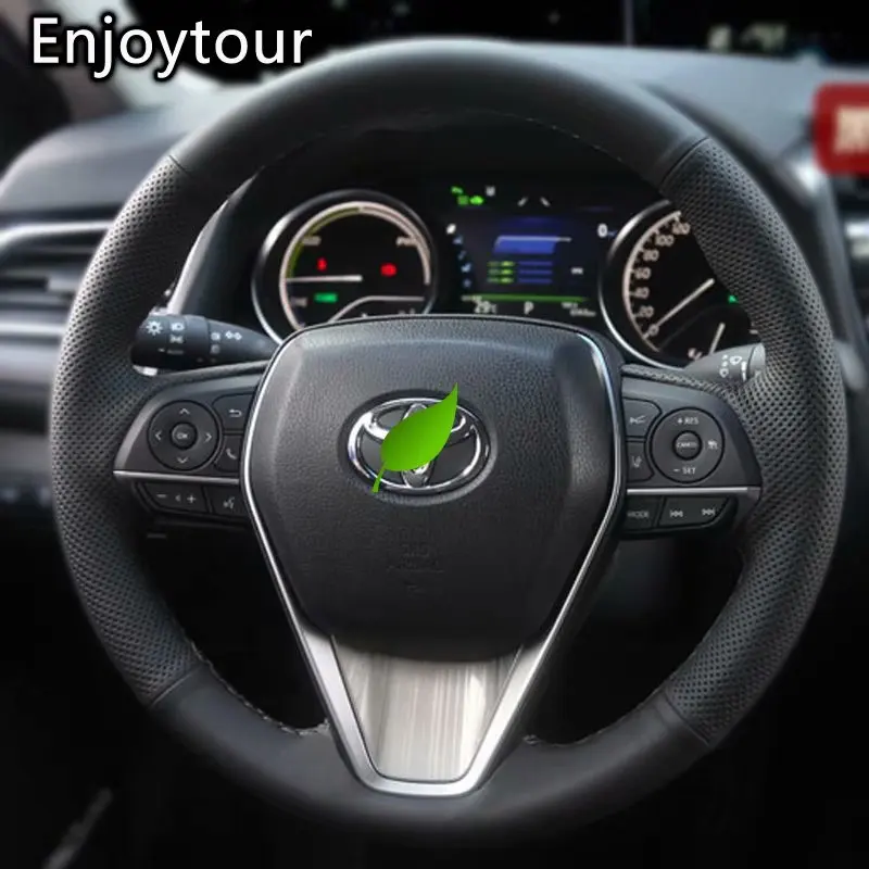 Leather Hand Sewing Car Steering Wheel Cover 38cm for Toyota RAV4 AX50 Corolla G12 Axio Altis Camry Xv70 Avalon 2019 2020 2021
Leather Hand Sewing Car Steering Wheel Cover 38cm for Toyota RAV4 AX50 Corolla G12 Axio Altis Camry Xv70 Avalon 2019 2020 2021